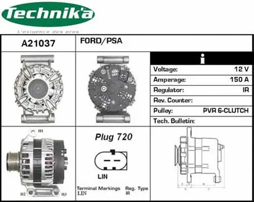 Alternateur Technika A21037