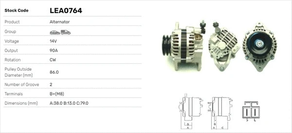 Alternateur LUSA LEA0764