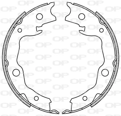 Jeu de mâchoires de frein OPEN PARTS BSA2223.00