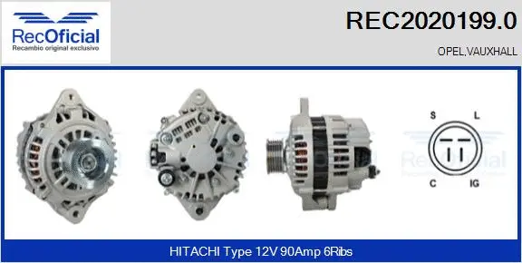 Alternateur RECOFICIAL REC2020199.0