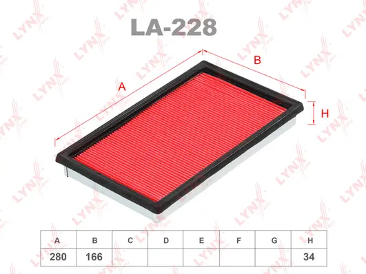 Filtre à air LYNXAUTO LA-228