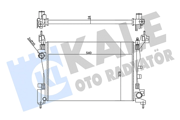 Radiateur, refroidissement du moteur KALE OTO RADYATÖR 356270