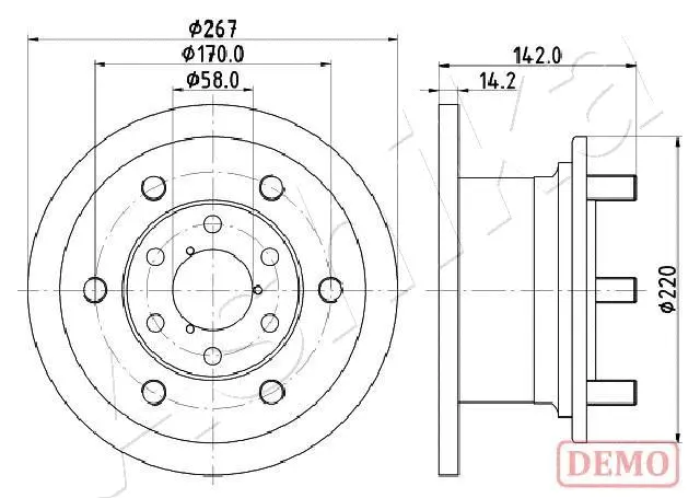 Disque de frein ASHIKA 60-00-0254C