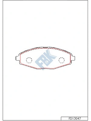 Kit de plaquettes de frein, frein à disque FBK FD13047