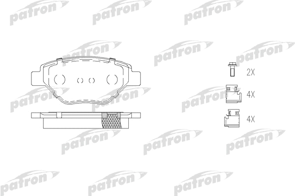 Kit de plaquettes de frein, frein à disque PATRON PBP1409