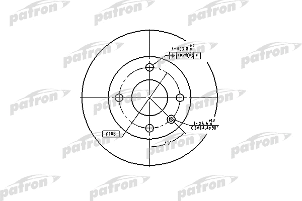 Disque de frein PATRON PBD1658