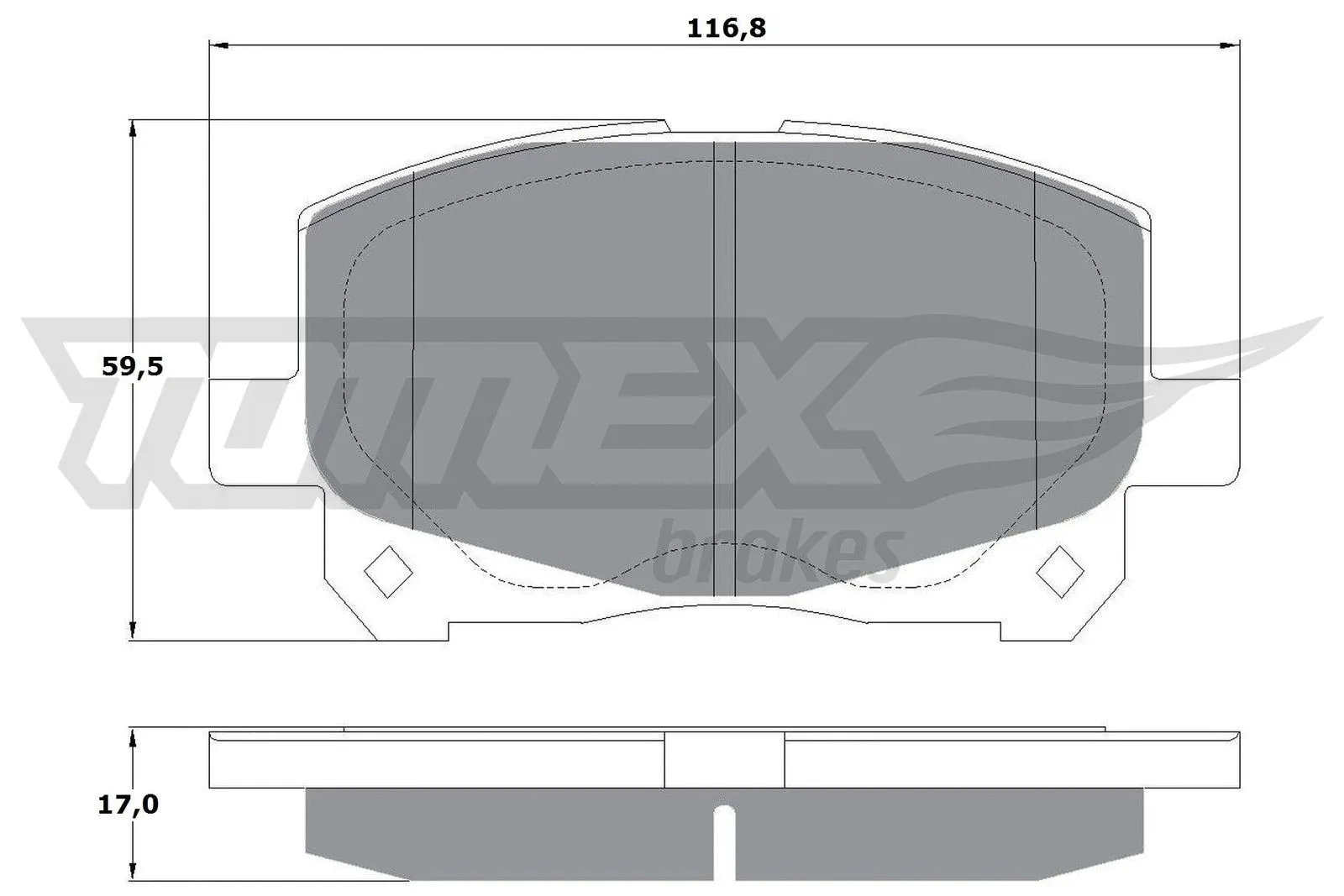 Kit de plaquettes de frein, frein à disque TOMEX Brakes TX 16-11