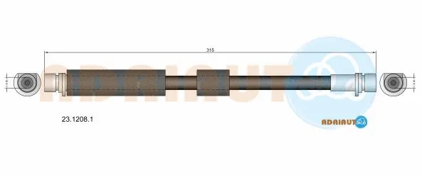 Flexible de frein ADRIAUTO 23.1208.1