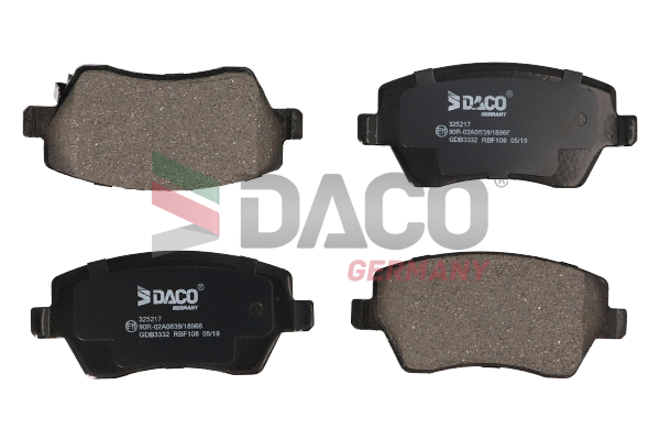 Kit de plaquettes de frein, frein à disque DACO Germany 325217