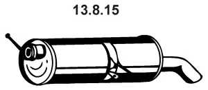 Silencieux arrière EBERSPÄCHER 13.8.15