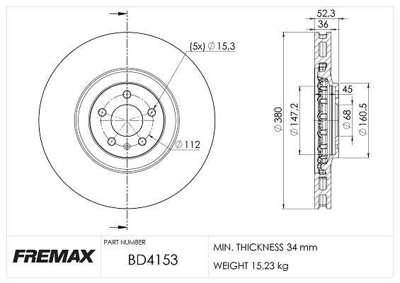 Disque de frein FREMAX BD-4153