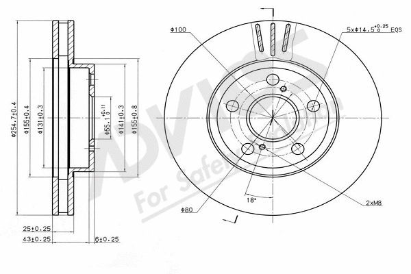 Disque de frein ADVICS-SEA A6F409