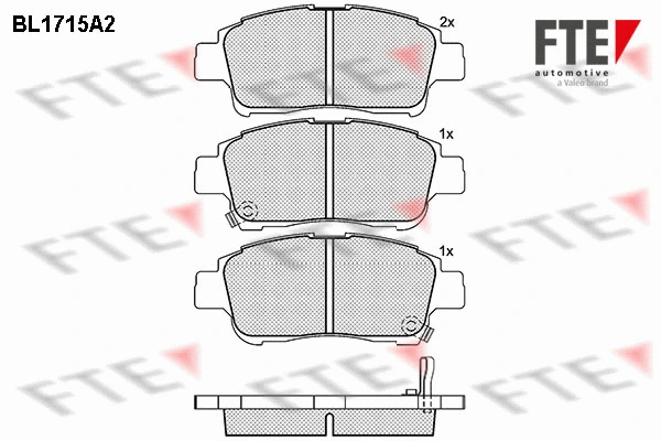 Kit de plaquettes de frein, frein à disque FTE 9010315