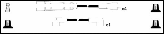 Kit de câbles d'allumage LEMARK HOES784