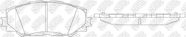 Kit de plaquettes de frein, frein à disque NiBK PN1524
