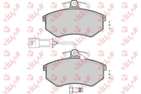 Kit de plaquettes de frein, frein à disque VILLAR 626.0221