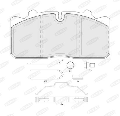 Kit de plaquettes de frein, frein à disque BERAL BCV29088TK