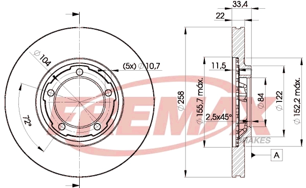 Disque de frein FREMAX BD-7030