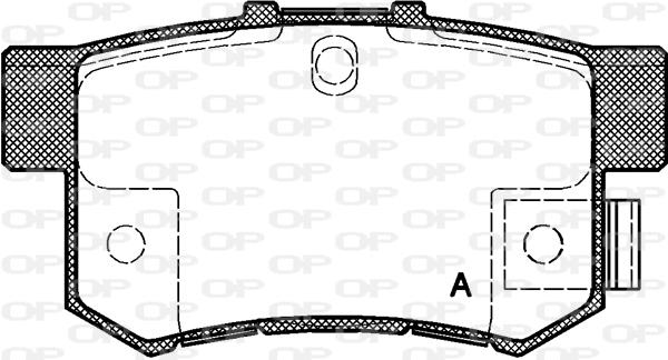 Kit de plaquettes de frein, frein à disque OPEN PARTS BPA0325.22