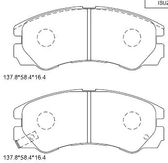 Kit de plaquettes de frein, frein à disque ASIMCO KD4201