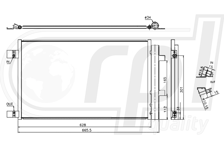 Condenseur, climatisation RPL QUALITY APCDRE5085