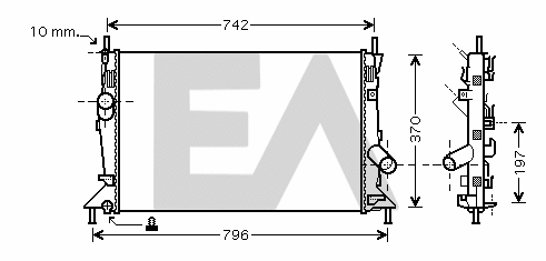 Radiateur, refroidissement du moteur EACLIMA 31R22125