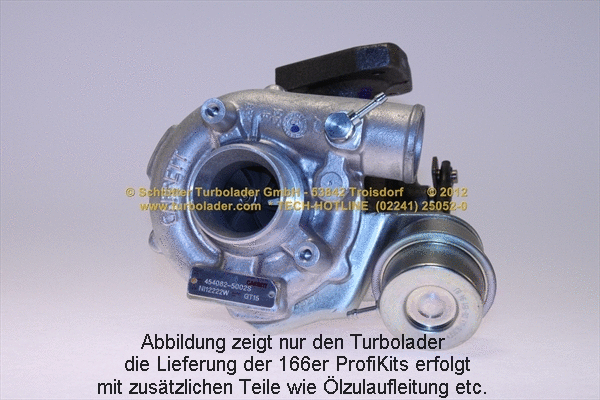 Turbocompresseur, suralimentation SCHLÜTTER TURBOLADER 166-00470