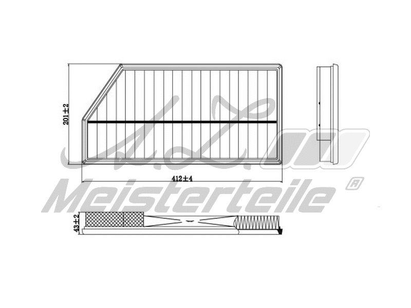 Filtre à air A.Z. Meisterteile AZMT-41-030-1993