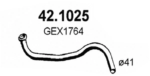 Tuyau d'échappement ASSO 42.1025