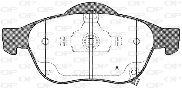 Kit de plaquettes de frein, frein à disque OPEN PARTS BPA1054.02