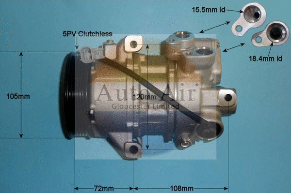 Compresseur, climatisation AUTO AIR GLOUCESTER 14-7004P