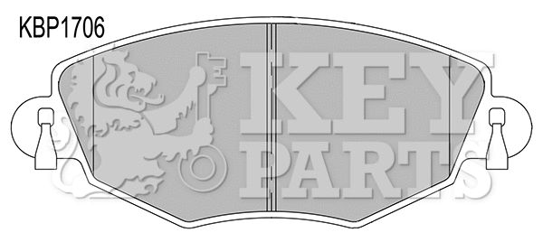 Kit de plaquettes de frein, frein à disque KEY PARTS KBP1706