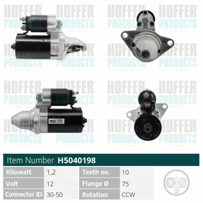 Démarreur HOFFER H5040198