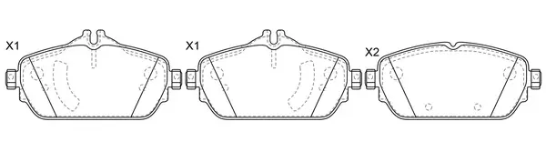 Kit de plaquettes de frein, frein à disque SB BP31021W