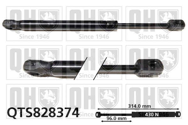 Vérin, capot-moteur QUINTON HAZELL QTS828374