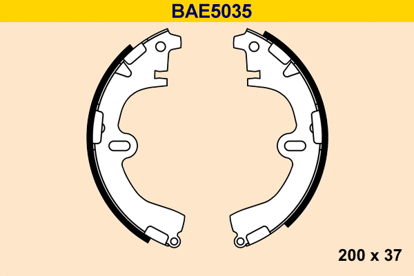 Jeu de mâchoires de frein BARUM BAE5035