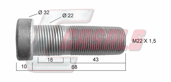 Boulon de roue CASALS 21462
