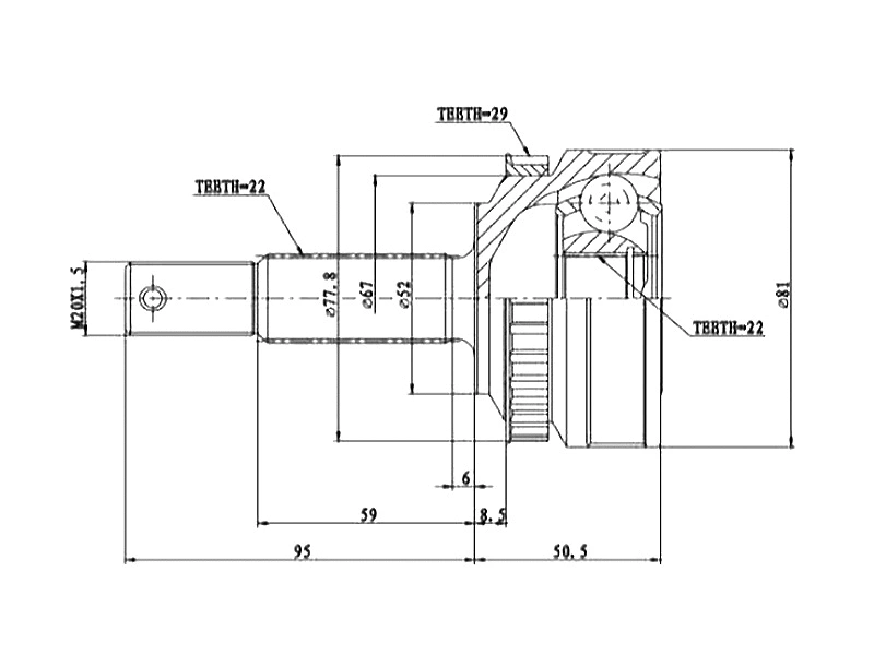 Jeu de joints, arbre de transmission A.Z. Meisterteile AZMT-43-030-1027