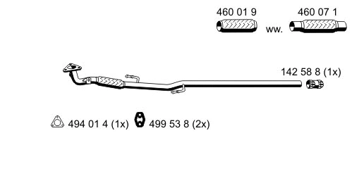 Tuyau d'échappement ERNST 111522