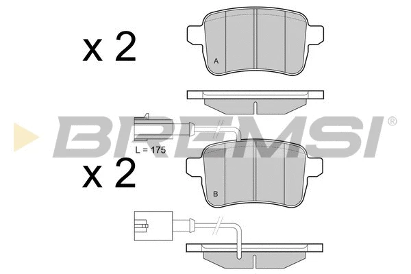 Kit de plaquettes de frein, frein à disque BREMSI BP3438