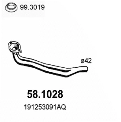 Tuyau d'échappement ASSO 58.1028