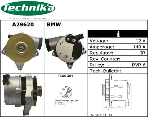 Alternateur Technika A29620