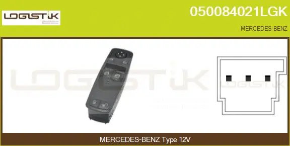 Interrupteur, lève-vitre LGK 050084021LGK