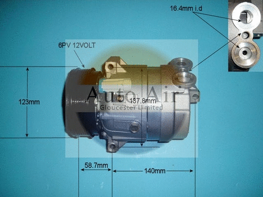 Compresseur, climatisation AUTO AIR GLOUCESTER 14-5302