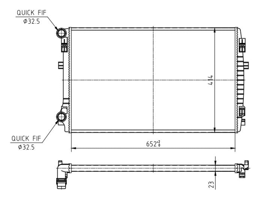 Radiateur, refroidissement du moteur HART 618 611