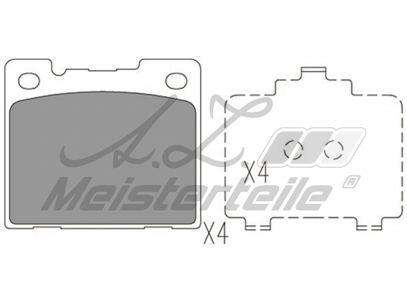 Kit de plaquettes de frein, frein à disque A.Z. Meisterteile AZMT-44-022-2129