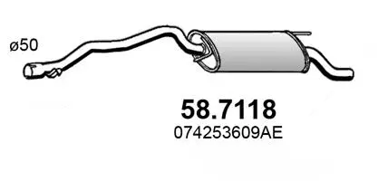Silencieux arrière ASSO 58.7118