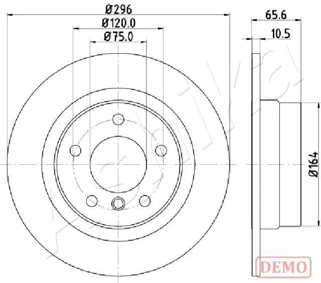 Disque de frein ASHIKA 61-00-0102C