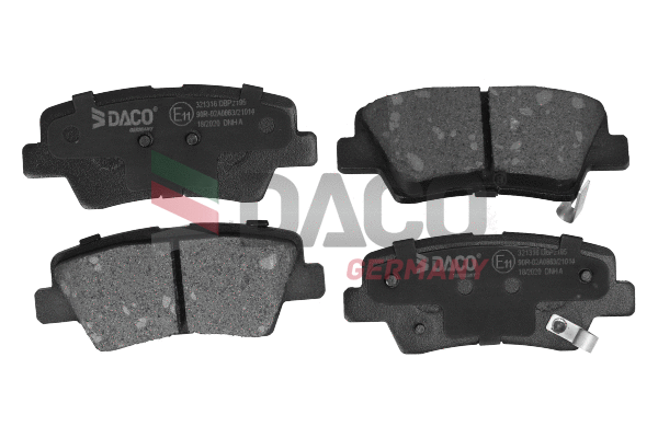 Kit de plaquettes de frein, frein à disque DACO Germany 321316
