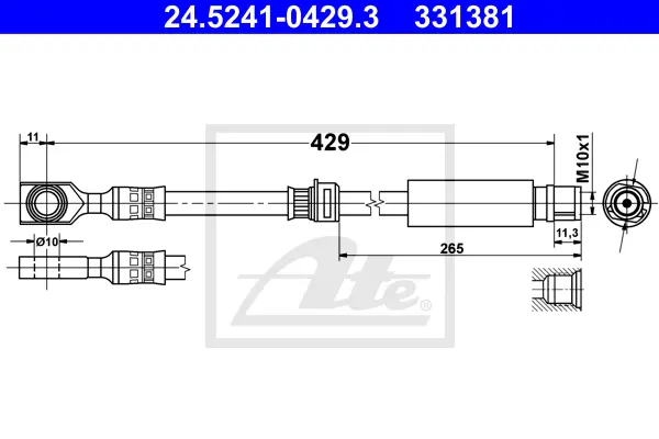 Flexible de frein ATE-APAC 24.5241-0429.3